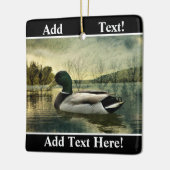 Mallard Duck Weathered Briefkaart Keramisch Ornament (Links)