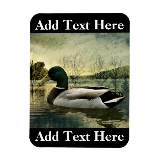 Mallard Duck Weathered Briefkaart Magneet (Verticaal)