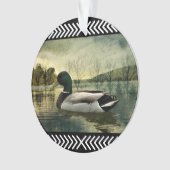 Mallard Duck Weathered Briefkaart Ornament (voorkant)