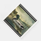 Mallard Duck Weathered Briefkaart Paper Dinn Servet (Hoek)