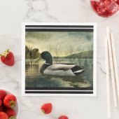 Mallard Duck Weathered Briefkaart Paper Dinn Servet (Insitu)