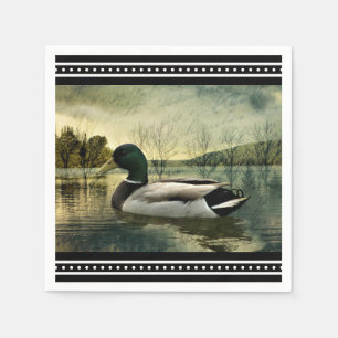  Mallard Duck Weathered Briefkaart Servet