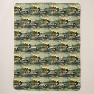 Mallard Duck Weathered Briefkaart Sherpa Deken