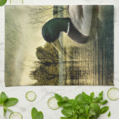  Mallard Duck Weathered Briefkaart Theedoek (Gevouwen)
