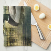  Mallard Duck Weathered Briefkaart Theedoek (Quarter Fold)