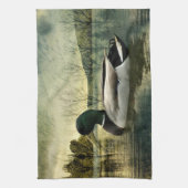  Mallard Duck Weathered Briefkaart Theedoek (Verticaal)