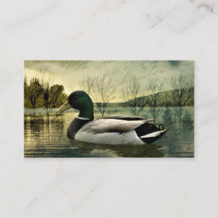 Mallard Duck Weathered Briefkaart Visitekaartje