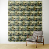 Mallard Duck Weathered Briefkaart Wandkleed (In situ)