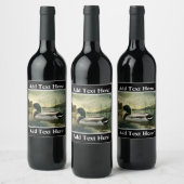 Mallard Duck Weathered Briefkaart Wijn Etiket (Flessen)