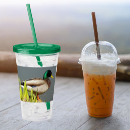 Mallard Duck Wildlife Foto Acryl Drinkbeker