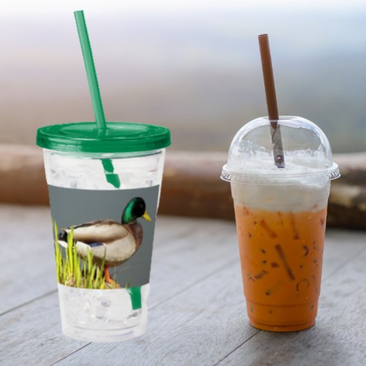 Mallard Duck Wildlife Foto Acryl Drinkbeker