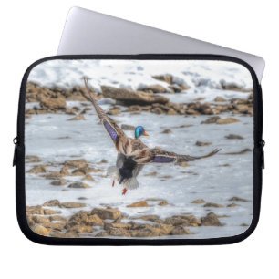 Mallard Duck Wildlife Foto voor Vogelliefhebbers Laptop Sleeve