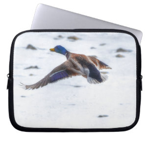 Mallard Duck Wildlife Foto voor Vogelliefhebbers Laptop Sleeve