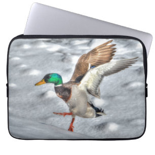 Mallard Duck Wildlife Foto voor Vogelliefhebbers Laptop Sleeve