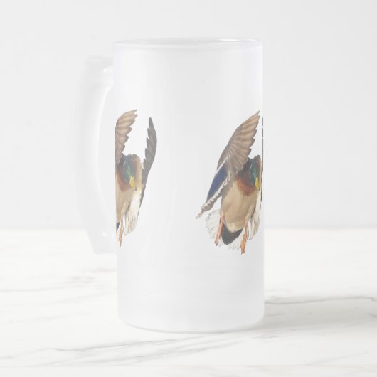 Mallard Duck Wildlife Foto voor Vogelliefhebbers Matglas Bierpul (Voorkant links)