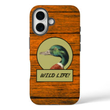 Mallard Duck Wood Grain Hoesje-Mate iPhone Case