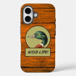 Mallard Duck Wood Grain Hoesje-Mate iPhone Case