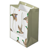 Mallard Duck Wrapping Paper Medium Cadeauzakje (Voorkant Gekanteld)