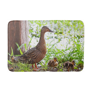 Mallard & Ducklings by Shirley Taylor Badmat