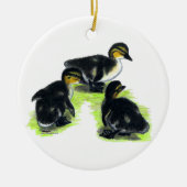 Mallard Ducklings Keramisch Ornament (Voorkant)