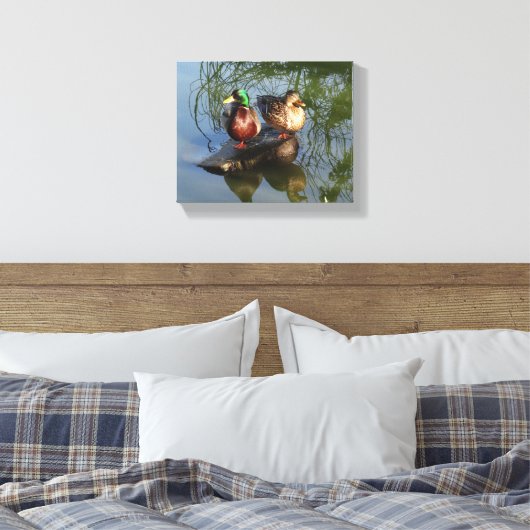 Mallard Ducks #2 Canvas (Insitu (Slaapkamer))
