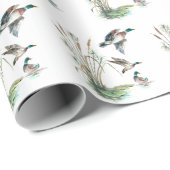 Mallard Ducks and Cattails Cadeaupapier (Rol Hoek)