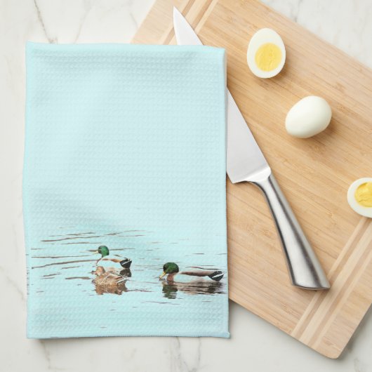 Mallard Ducks Art Towel Theedoek (Quarter Fold)