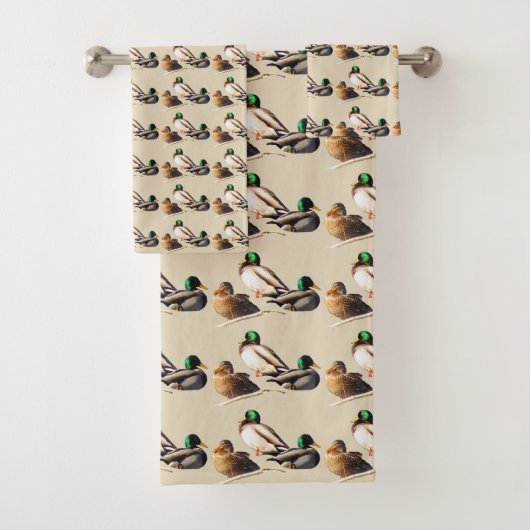 Mallard Ducks Bath Towels Bad Handdoek (Insitu)