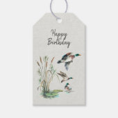 Mallard Ducks Birthday Cadeaulabel (Voorkant)
