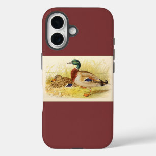 Mallard Ducks Bourgondische iPhone 16 Hoesje