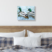 Mallard Ducks Canvas Afdruk (Insitu (Slaapkamer))