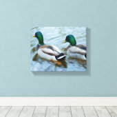 Mallard Ducks Canvas Afdruk (Insitu (Houten vloer))