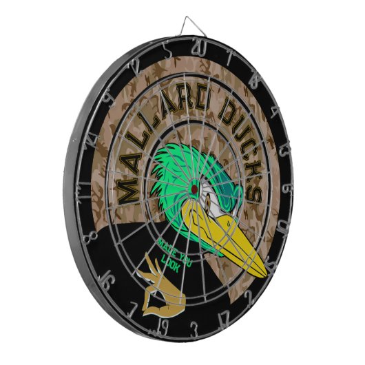 Mallard Ducks Custom Logo Dartbord (Voorkant Links)
