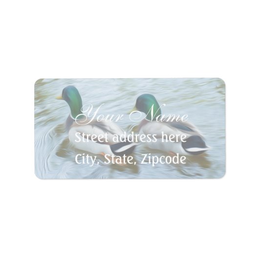 Mallard Ducks Etiket (Voorkant)