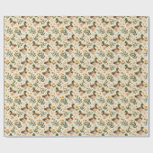 Mallard Ducks In Een Bospatroon Cadeaupapier (Vlak)