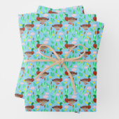 Mallard Ducks in een moeras patroon Inpakpapier Vel (In situ)