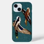 Mallard Ducks in Flight Blauwgroen Case-Mate iPhone Case (Achterkant)