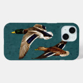 Mallard Ducks in Flight Blauwgroen Case-Mate iPhone Case (Achterkant (horizontaal))