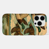 Mallard Ducks in Flight Wildlife Art Case-Mate iPhone Case (Achterkant (horizontaal))