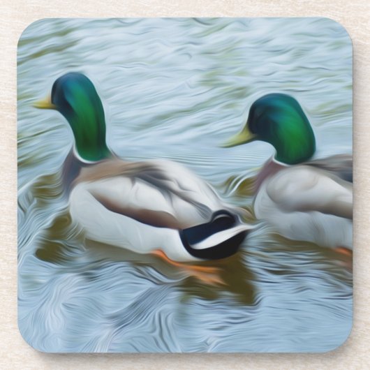 Mallard Ducks Onderzetter (Voorkant)