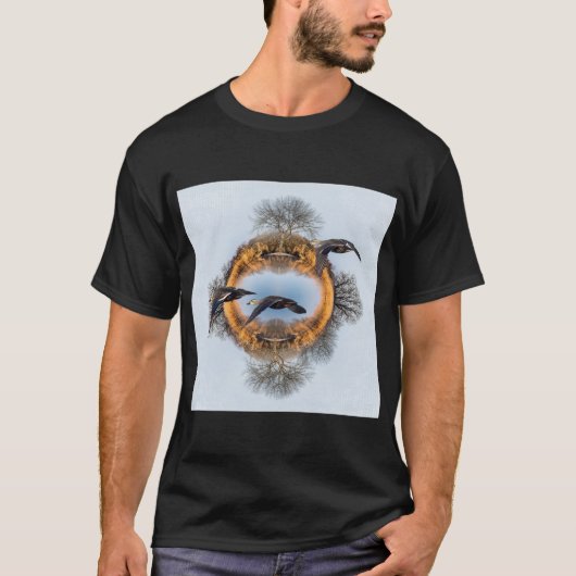 Mallard Ducks op een vredige planeet T-shirt (Voorkant)