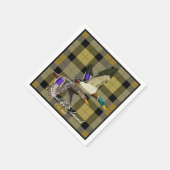 Mallard Ducks op Hunters Plaid - Rustieke Watervog Servet (Hoek)