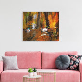 Mallard Ducks op jaarkleuren Canvas Afdruk (Insitu (Woonkamer))