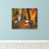 Mallard Ducks op jaarkleuren Canvas Afdruk (Insitu (Houten vloer))