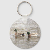 Mallard Ducks Photo Keychain (Achterkant)