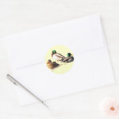 Mallard Ducks Ronde Sticker (Envelop)