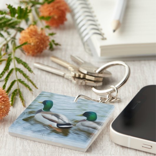 Mallard Ducks Sleutelhanger (Voorkant Rechts)