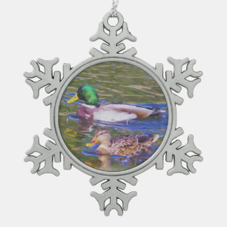 Mallard Ducks Tin Sneeuwvlok Ornament