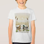 Mallard ducks Tri-Blend shirt (Voorkant)