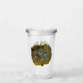 Mallard Ducks vliegen over de hond Acryl Drinkbeker (Achterkant)